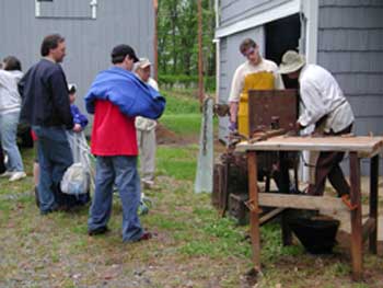 Blacksmiths demonstrating their work