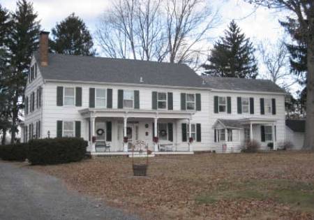 The exterior of a large historical house